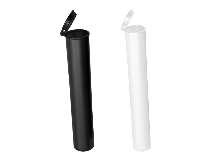 WHITE, 95mm Plastic Pre-Roll Packaging Doob Tube