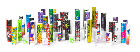 custom shrink sleeve labels for pre-roll tubes