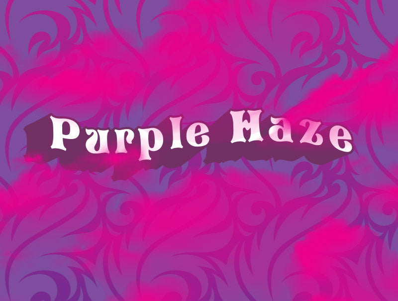 purple haze strain sleeve label