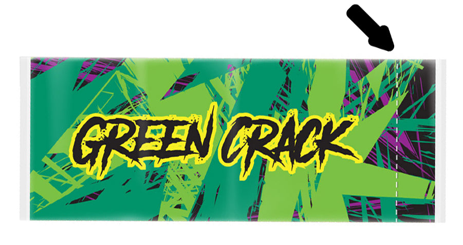 green crack pre roll tube label