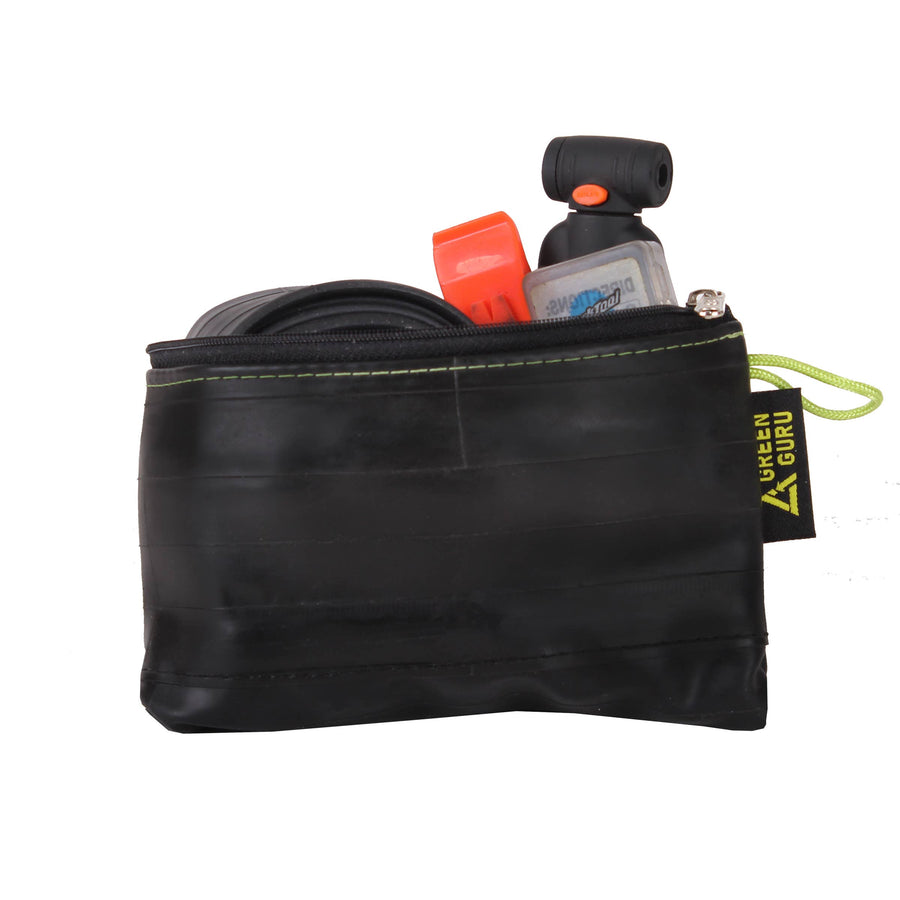 Zipper pouch made with recycled rubber tires  by Green Guru Gear
