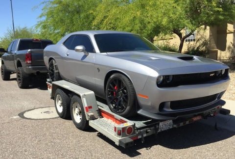 Challenger LC Chassis on trailer