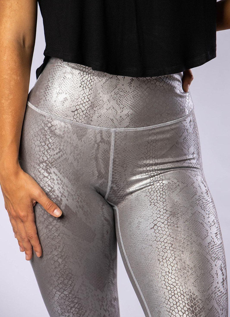 Metallic Spiral Leggings Chrome Silver And Nude 02