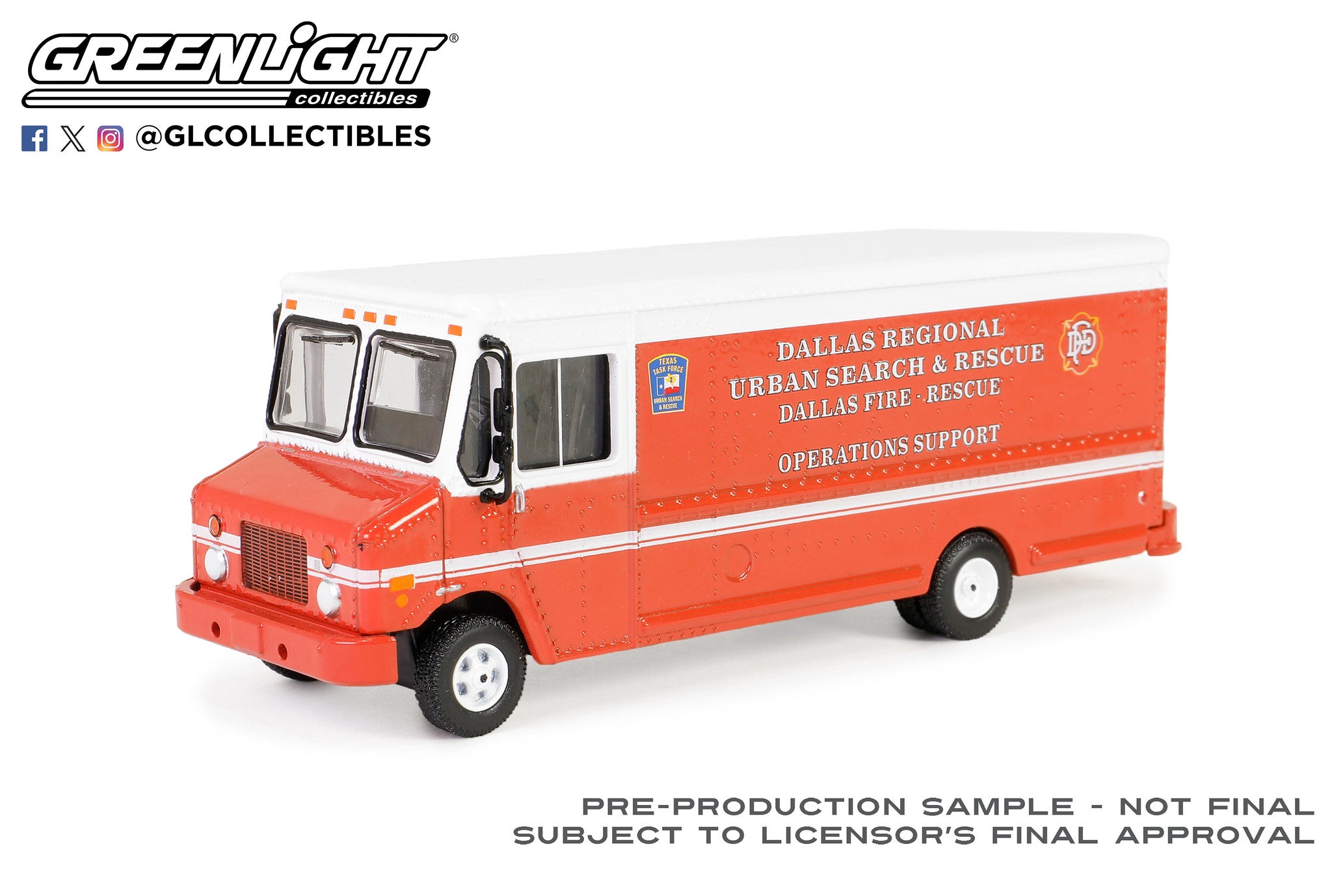 Greenlight 1/64 Dallas Regional Fire Department USAR Step Van 33250B