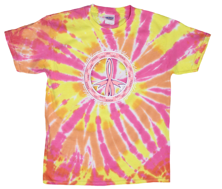 Peace Love Life Tie Dye T-shirt - Yellow | To Life Stuff