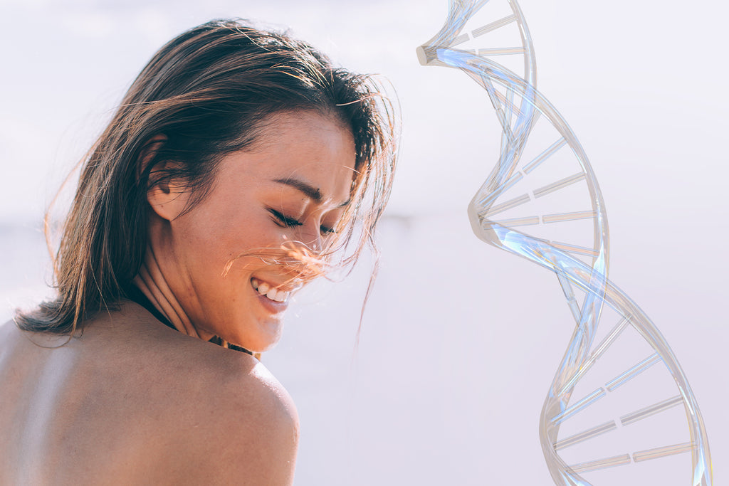 Woman and DNA