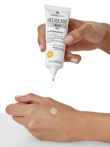 Heliocare 360° A-R Emulsion on hand