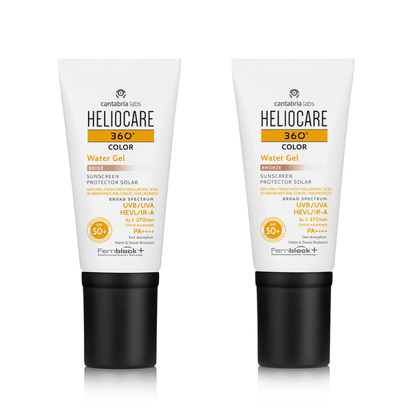 Heliocare 360° Color Water Gel in Beige and Bronze
