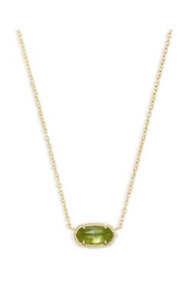 Michelle 14k Yellow Gold Diamond Accent Pendant Necklace in Emerald | Kendra  Scott