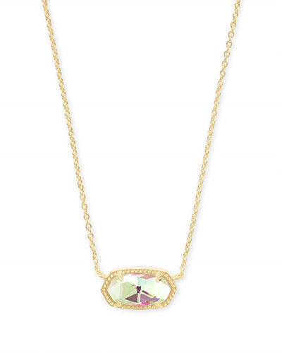 Elisa Gold Pendant Necklace in Azalea Illusion