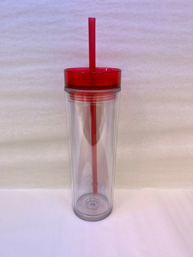 Cupture Skinny Acrylic Tumbler Cups with Straws - 18 oz, 8 Pack (Assorted  Colors) 