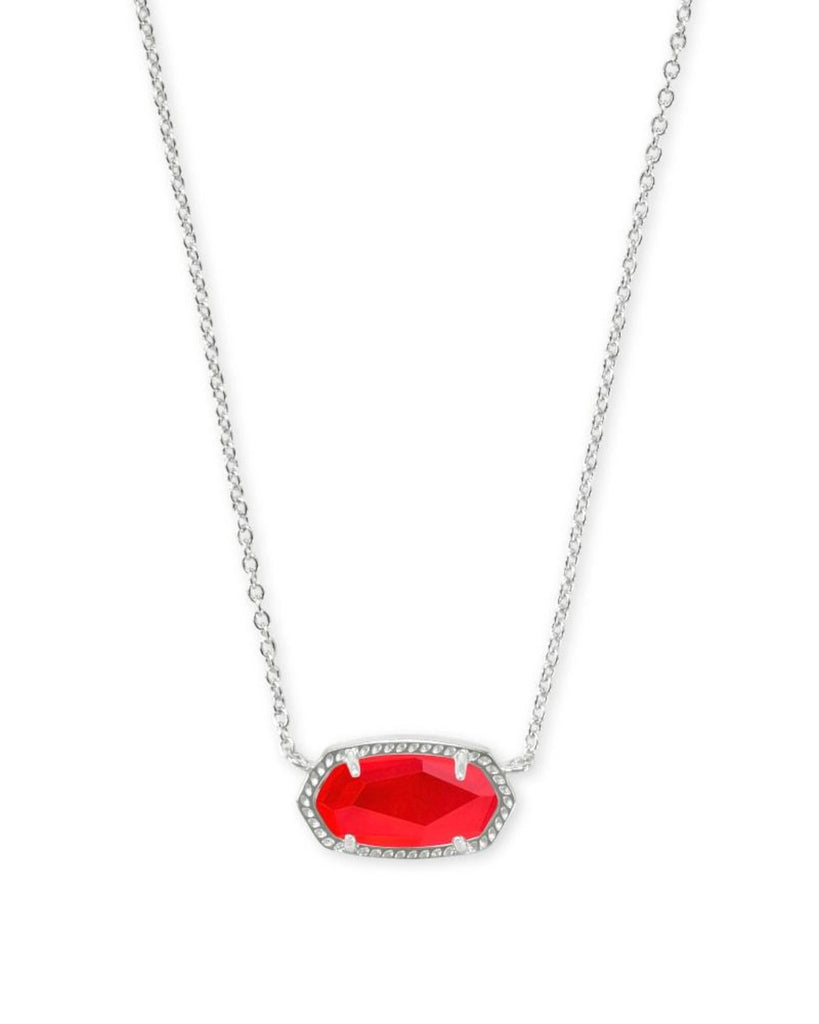 Elisa Silver Pendant Necklace in Platinum