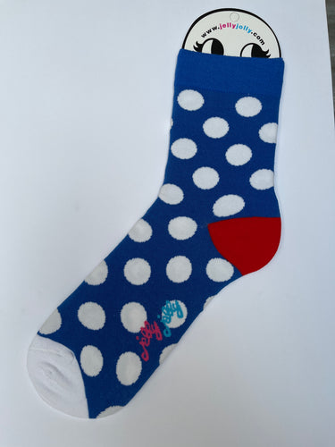 Blue with White Spots Socks