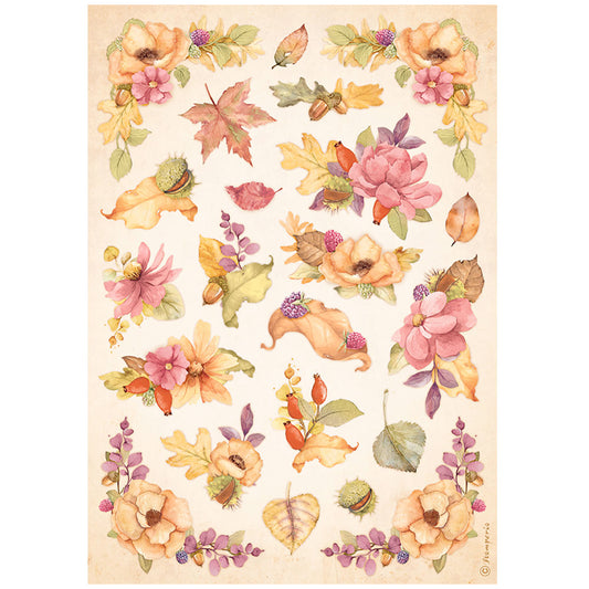 Stamperia Rice Paper A4 - Vintage Library Flowers and Letters – Ninnys  Napkins