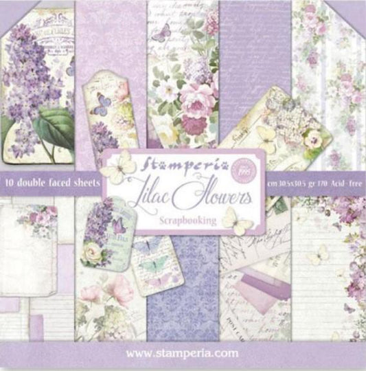 Orchids and Cats Set 10 papeles scrapbooking - Stamperia