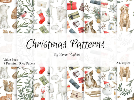 Rice paper A4 No.945 - Christmas elements
