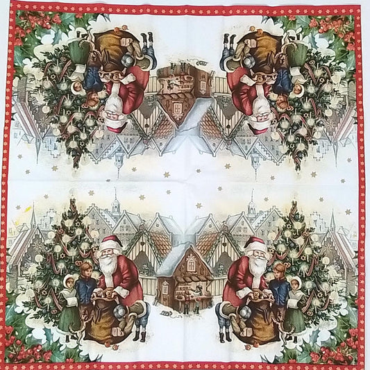 Birds and Holly Decoupage Napkins – Ninnys Napkins