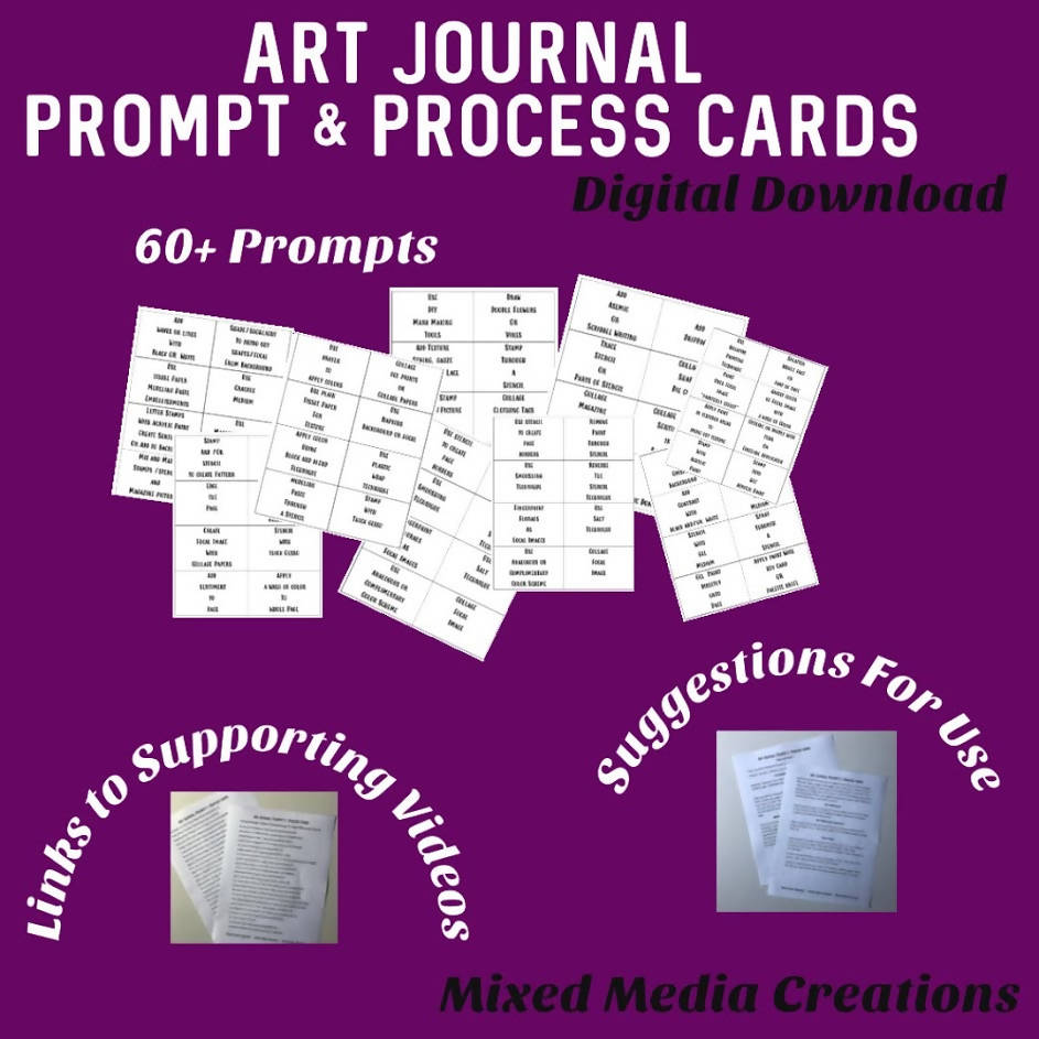 Art Journal Prompt Process Cards Ninnys Napkins