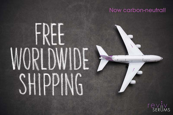 FREE worldwide shipping for our remarkable serums - now carbon-neutral!