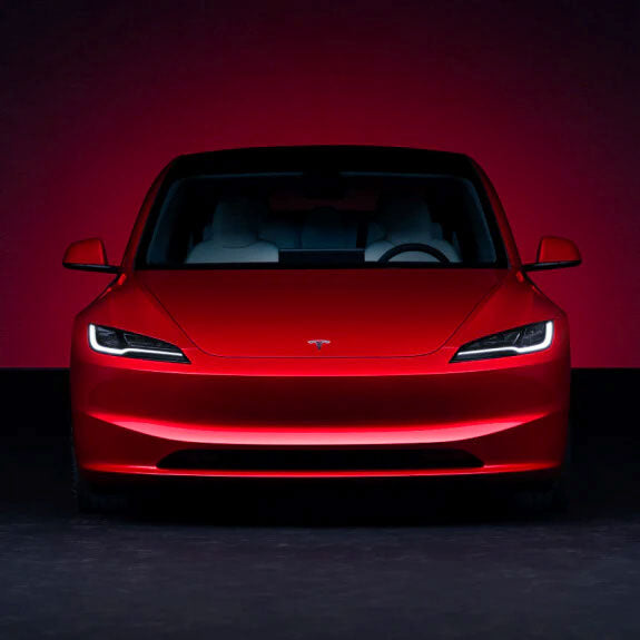 Red Tesla Highland