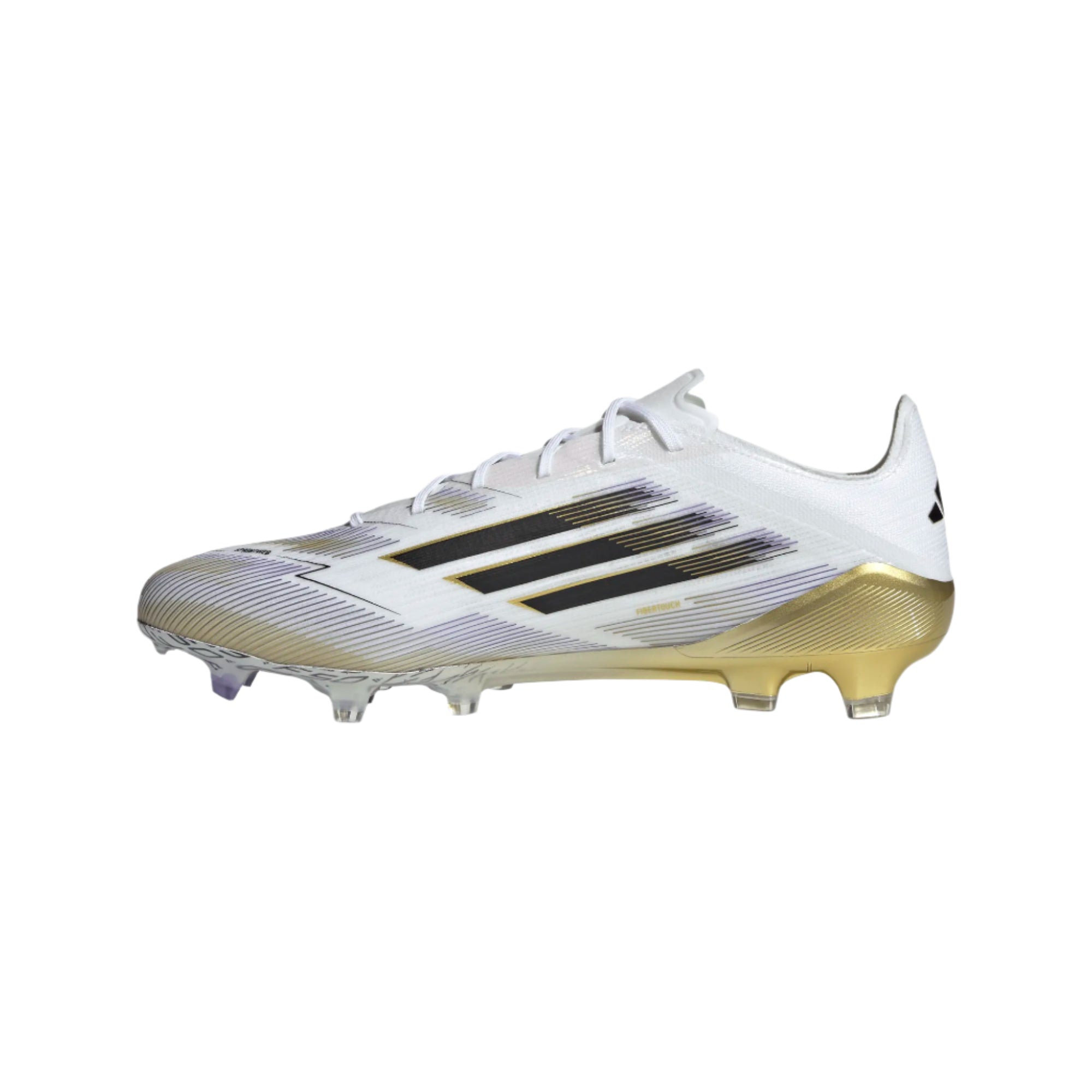 Adidas JR  F50 League FG/MG-Cloud White / Core Black / Gold Metallic