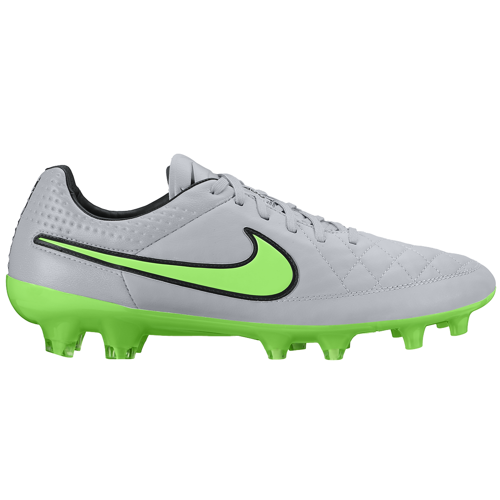 nike tiempo grey and green