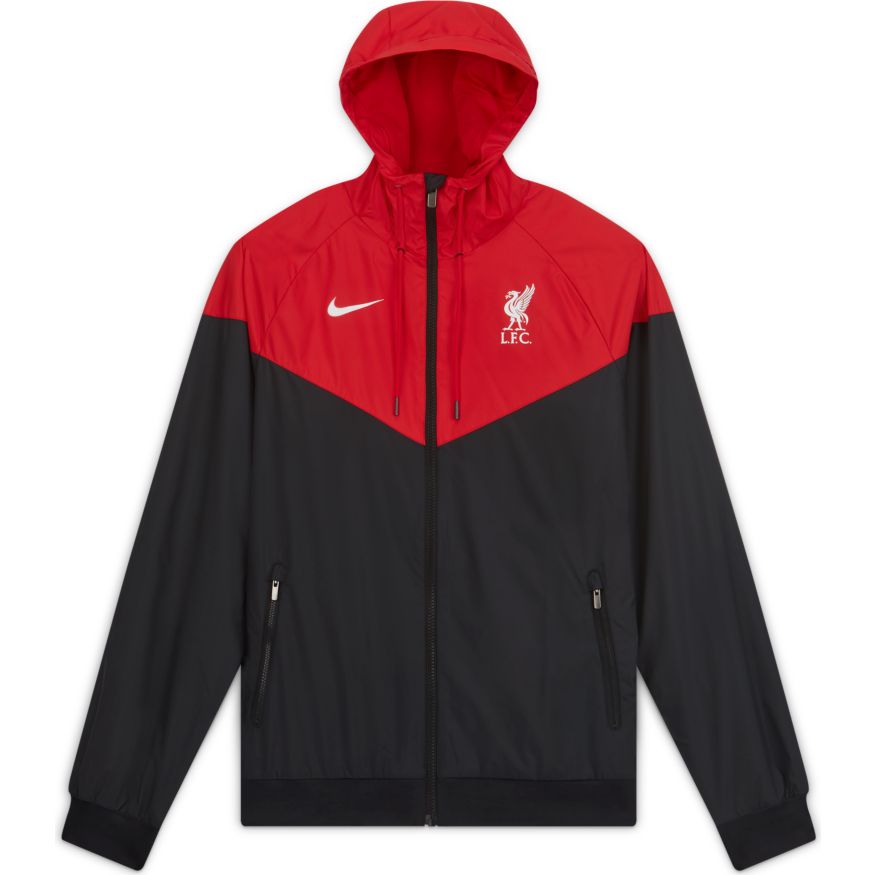 nike jacket black and red