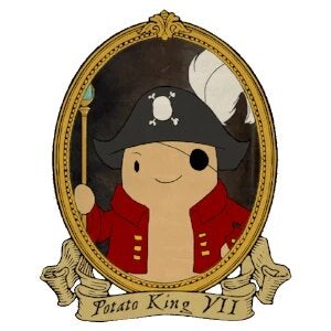 Potato King VII - potato pirates coding card games mascot