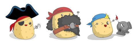 Cute Potato Pirates final artworks
