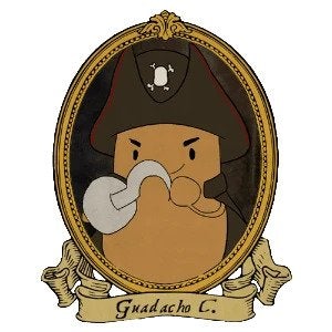 Quartermaster Guadacho - potato pirates educational games mascot