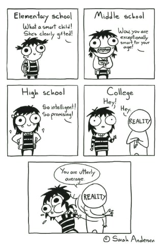 Sarah Andersen or Sarah's Scribbles comic about Adulthood Is A Myth