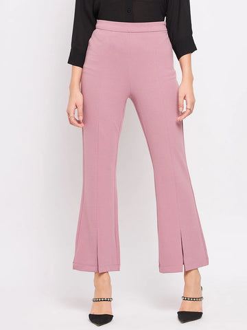 MADAME Bootcut Fit Solid Trouser