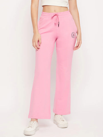 Msecret Pink Cotton Flared Trackpants