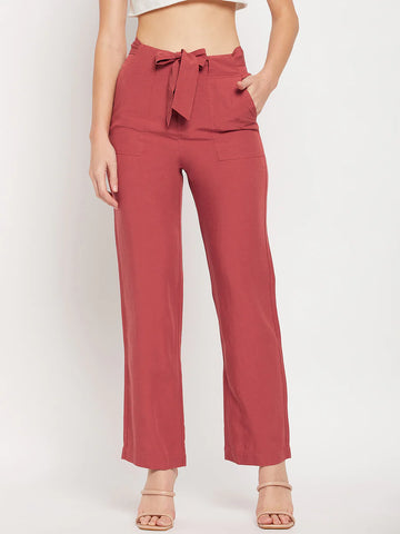 Camla Barcelona Brick Knot Belted Trousers