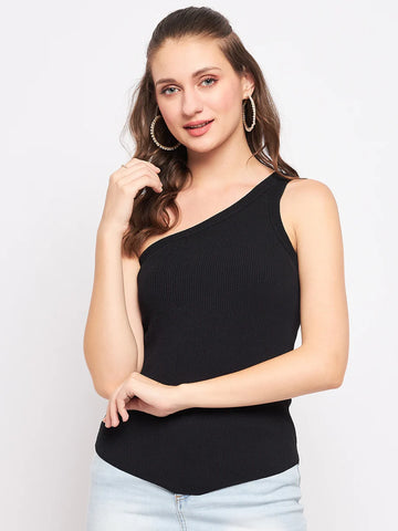 Madame Black One Shoulder Top