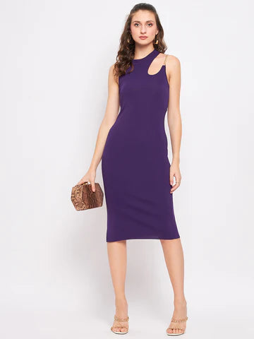 Madame Lilac One Shoulder Bodycon Dress