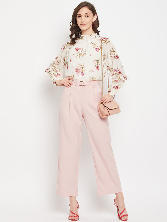 Buy Lilac Wide Leg Formal Pants Online | FableStreet