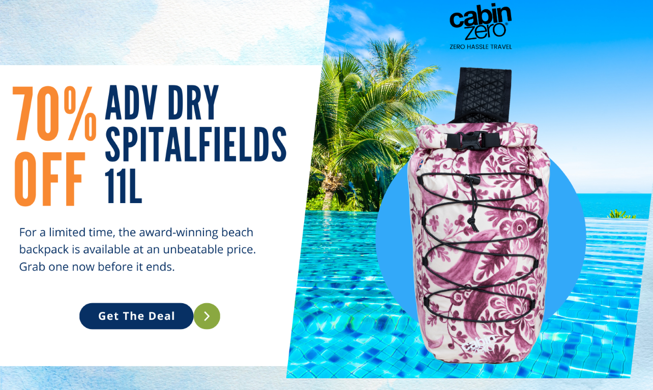 CabinZero ADV Dry Spitalfields 11L - Your Water-Resistant Ally That Rocks Any Underwater Stay