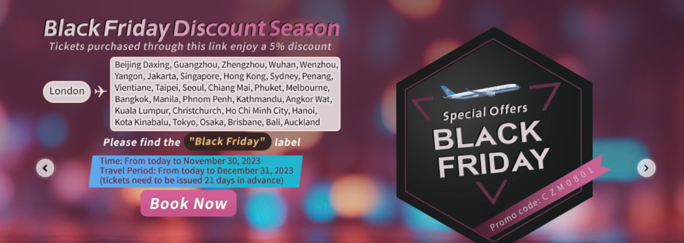 China Southern Airlines Black Friday Deals