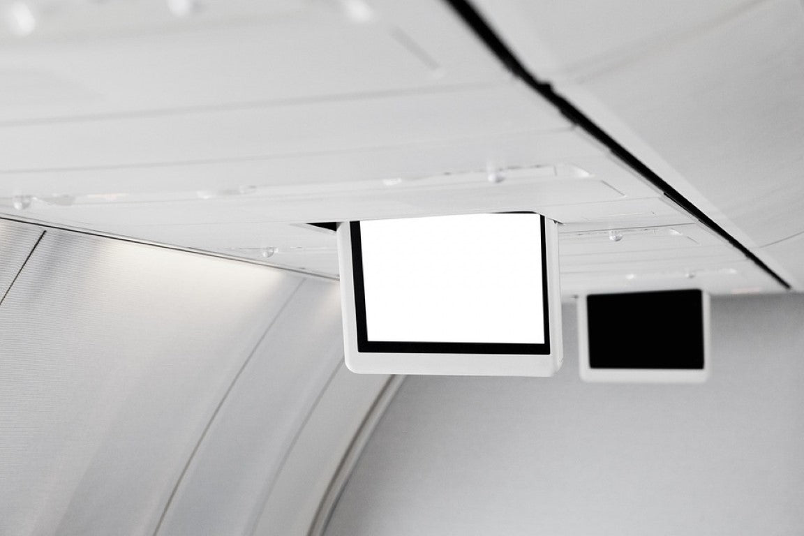 Overhead-TV-Screen-On-Plane