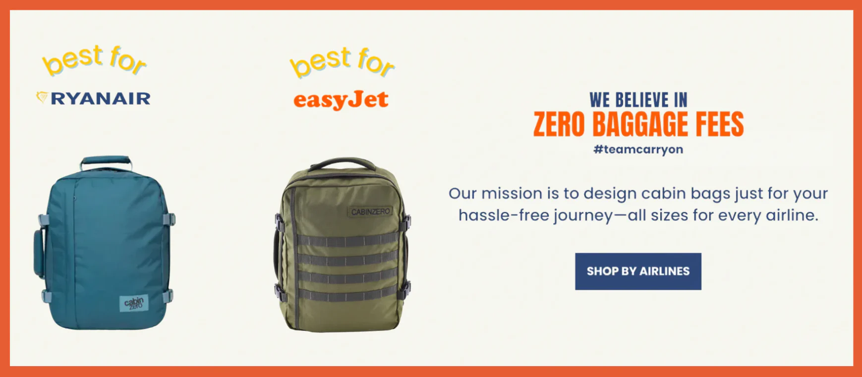 easyjet cabin bag size - Cabinzero