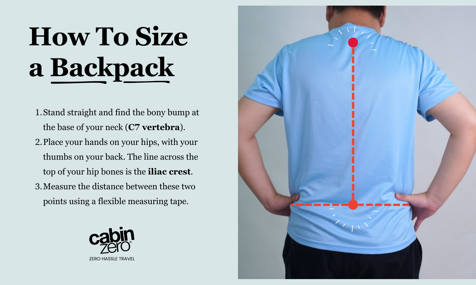 How to find right size for backpack - CabinZero