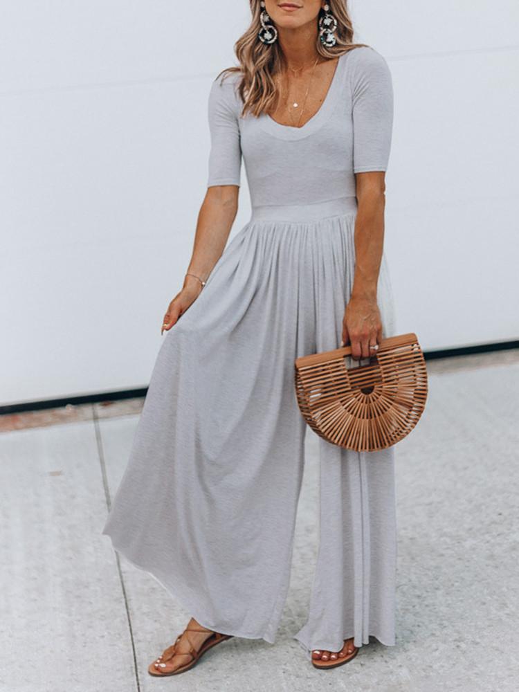 wide leg loose jumpsuit