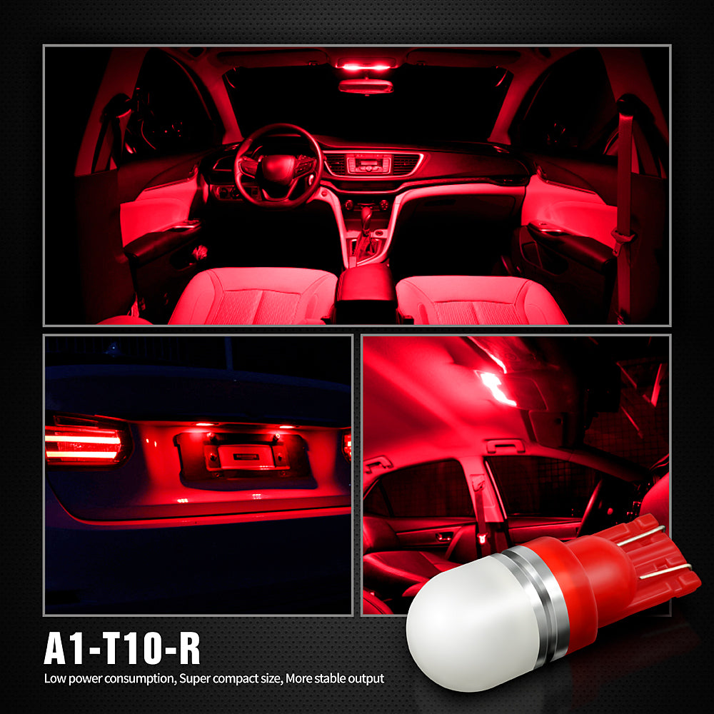 Pack Of 6 Led Interior Lights 194 Red Siriusled