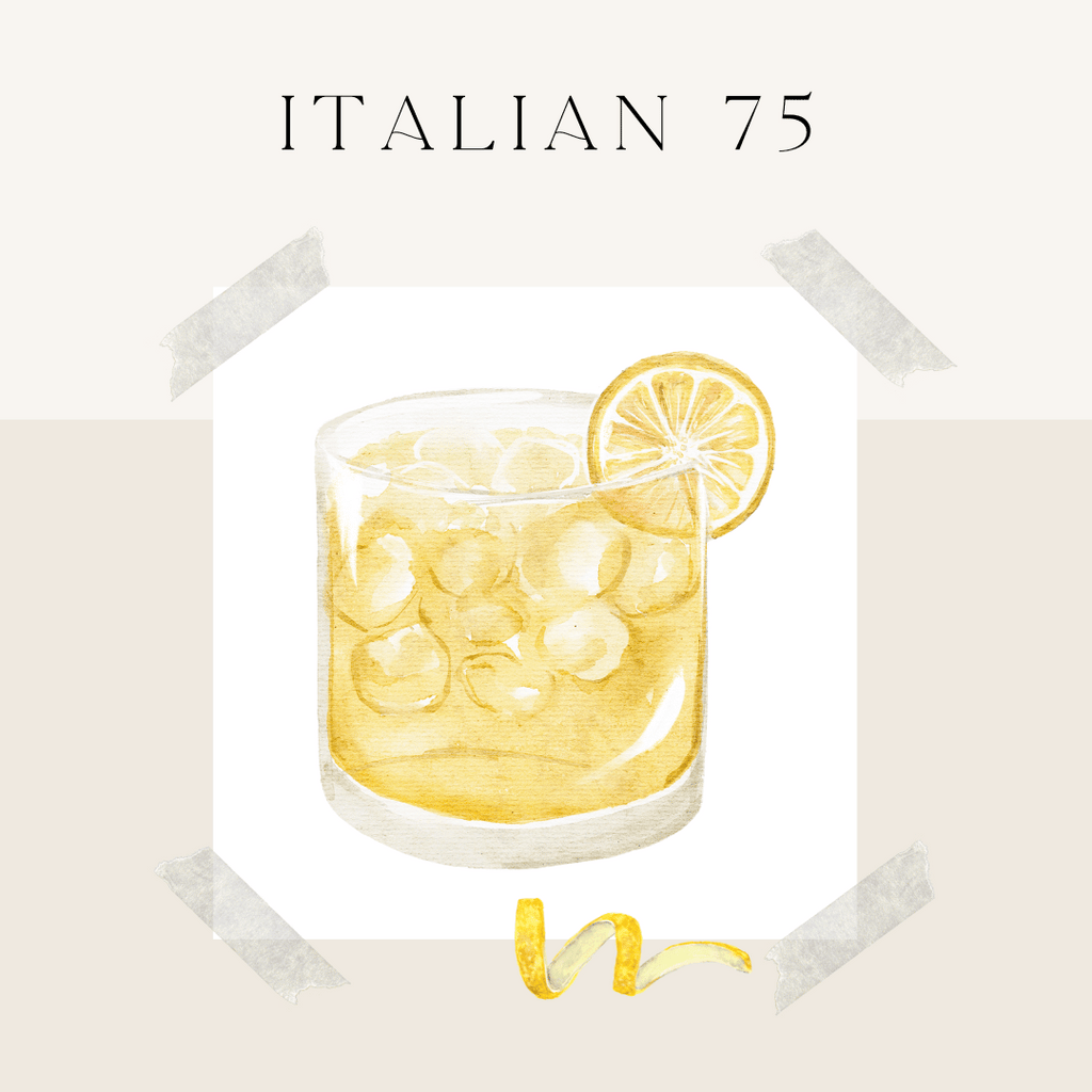 Italian 75 cocktail for an Italian wedding