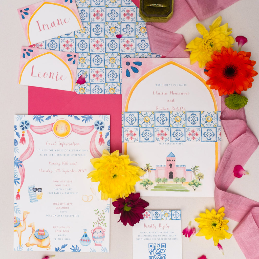 Moroccan Wedding Invitation Set