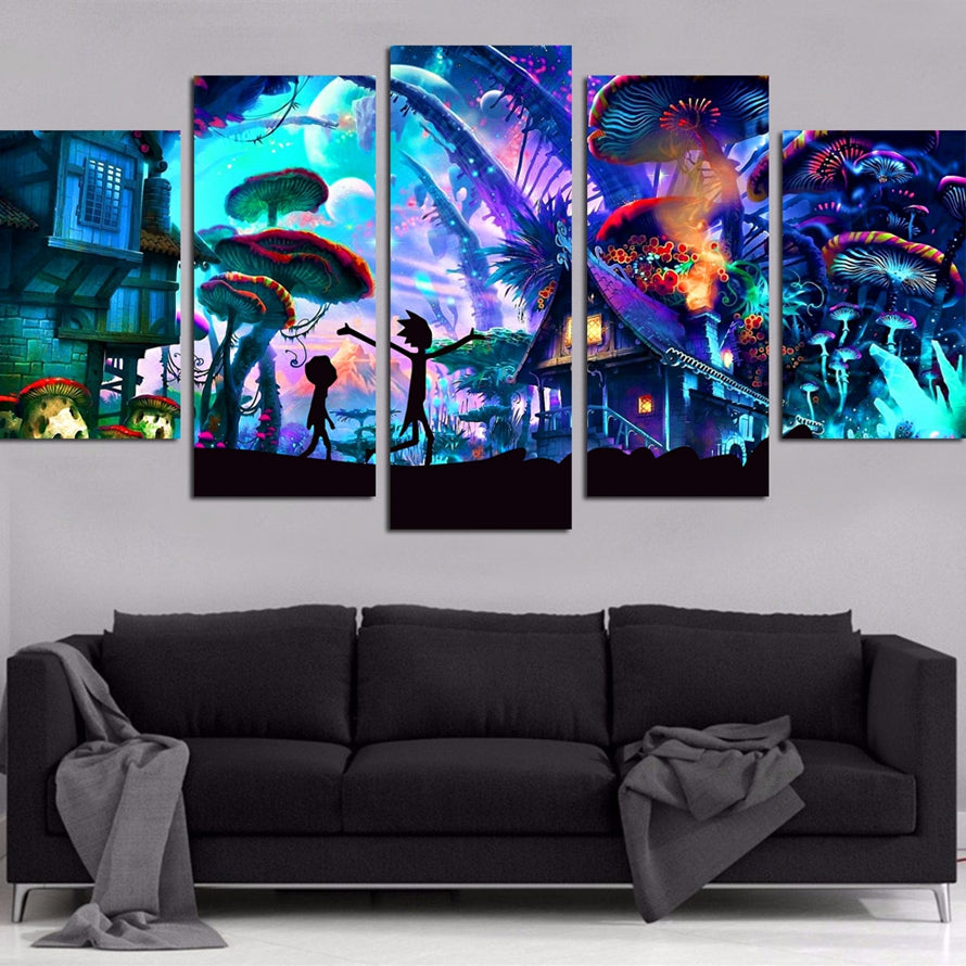 Rick And Morty Poster Canvas Wall Art Canvaskingart