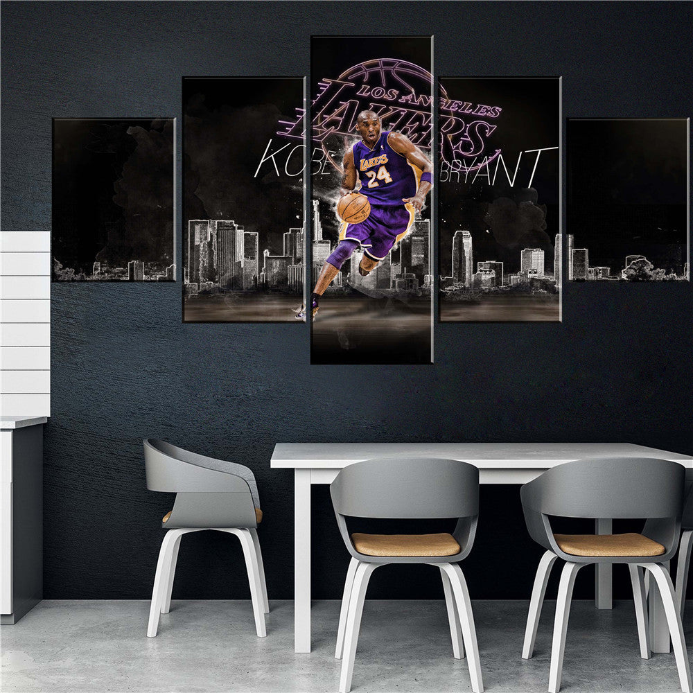 Kobe Bryant Basketball Los Angeles Lakers Celebrity Nba Poster Canvas Canvaskingart