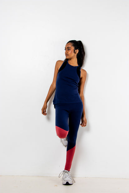 Elashgin Leggings Navy/Black – Lana Vello