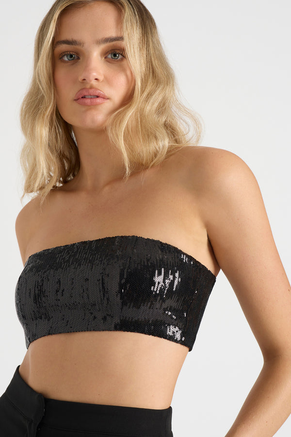 Sequin bandeau top